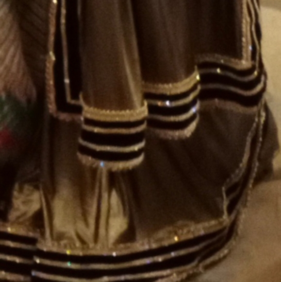 ❌SOLD ❌  Saree Golden Black Color. Designer Saree n Blouse  Reception Wedding - Picture 5 of 10